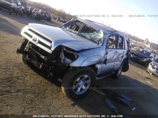 JTEBU17R330015664 - 2003 TOYOTA 4RUNNER LIMITED SILVER photo 2