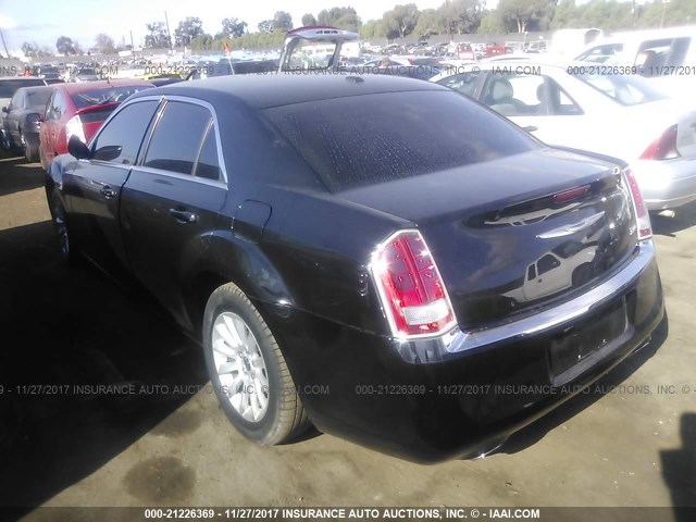 2C3CCAAG7CH175629 - 2012 CHRYSLER 300 BLACK photo 3