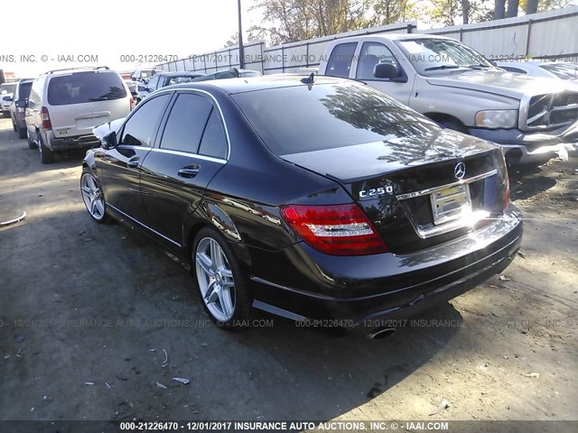 WDDGF4HB3EA949236 - 2014 MERCEDES-BENZ C 250 BLACK photo 3