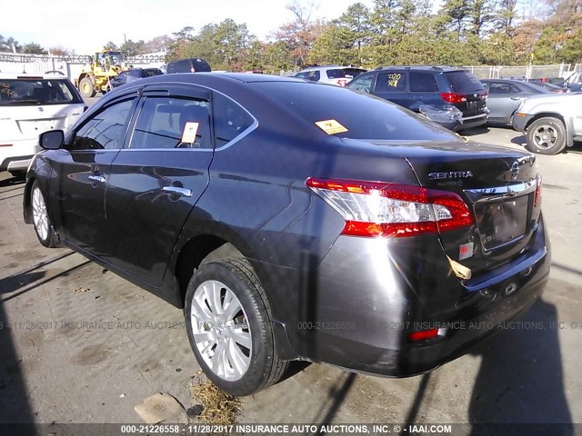 3N1AB7AP0EY287181 - 2014 NISSAN SENTRA S/SV/SR/SL GRAY photo 3