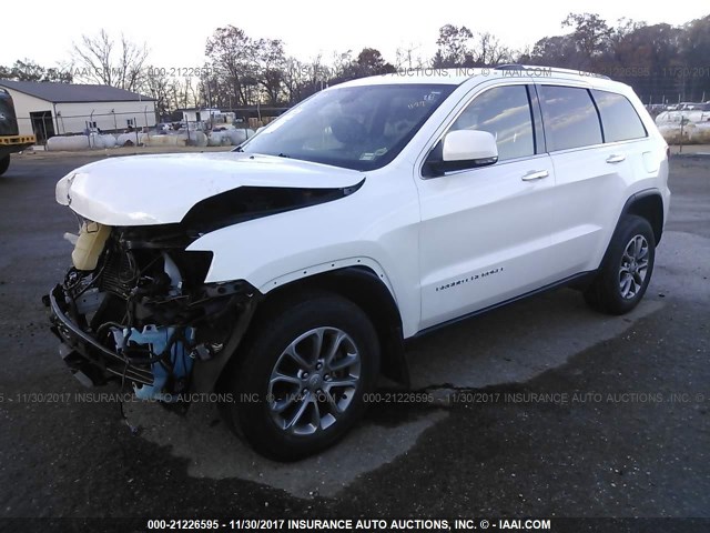 1C4RJFBM1EC528434 - 2014 JEEP GRAND CHEROKEE LIMITED WHITE photo 2