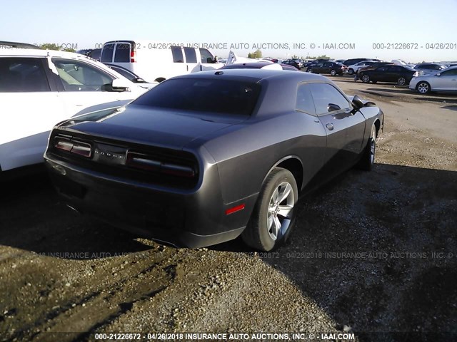 2C3CDZAG4FH775301 - 2015 DODGE CHALLENGER SXT BLACK photo 4