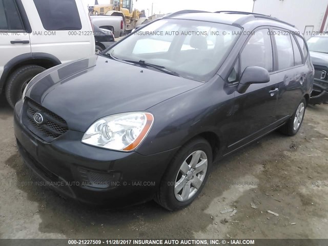 KNAFG526877090453 - 2007 KIA RONDO LX/EX GRAY photo 2