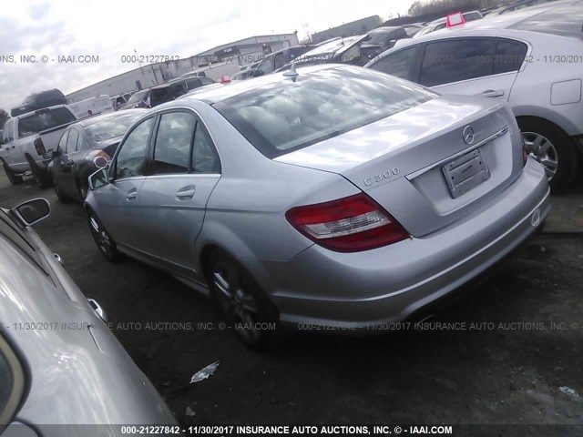 WDDGF5EB6BR183834 - 2011 MERCEDES-BENZ C 300 SILVER photo 3