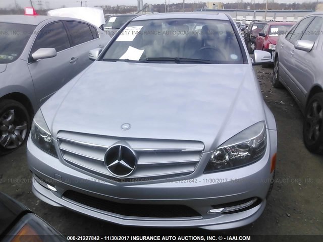 WDDGF5EB6BR183834 - 2011 MERCEDES-BENZ C 300 SILVER photo 6