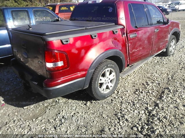 1FMEU51897UA22945 - 2007 FORD EXPLORER SPORT TR XLT RED photo 4