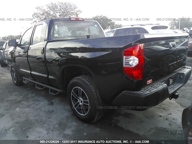 5TFRM5F11HX119137 - 2017 TOYOTA TUNDRA DOUBLE CAB SR/SR5 BLACK photo 3