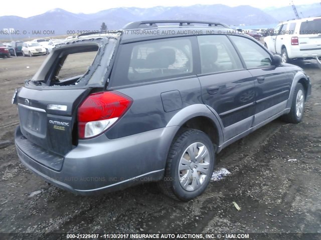 4S4BP60C397329440 - 2009 SUBARU OUTBACK BLUE photo 4