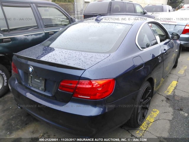 WBAKE5C5XBE432161 - 2011 BMW 328 I SULEV BLUE photo 4
