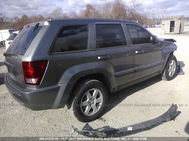 1J8GR48K48C102454 - 2008 JEEP GRAND CHEROKEE LAREDO GRAY photo 4