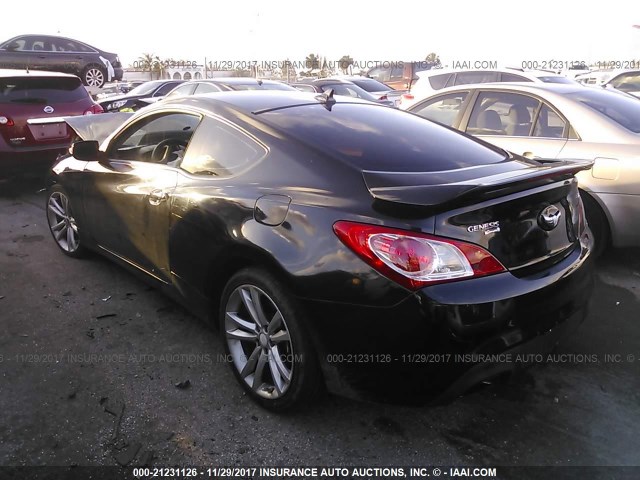 KMHHU6KH0AU024351 - 2010 HYUNDAI GENESIS COUPE 3.8L BLACK photo 3