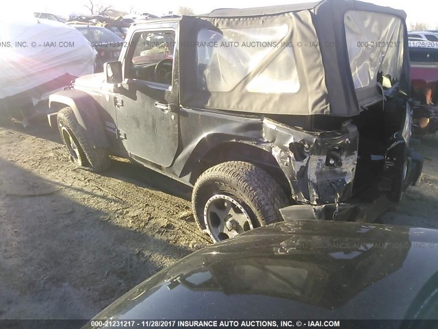 1C4AJWAG1CL157023 - 2012 JEEP WRANGLER SPORT შავი ფოტო 3