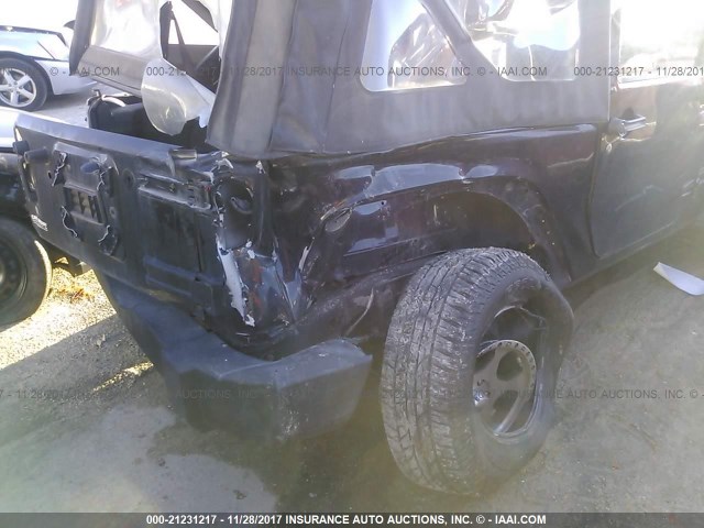 1C4AJWAG1CL157023 - 2012 JEEP WRANGLER SPORT შავი ფოტო 6