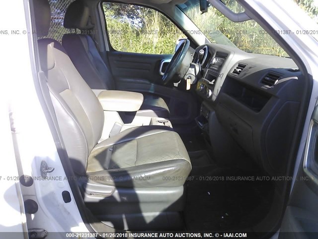 2HJYK16566H516711 - 2006 HONDA RIDGELINE RTL WHITE photo 5