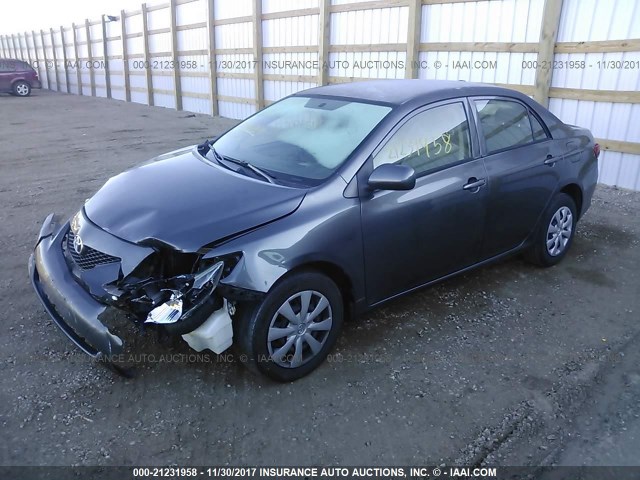 JTDBU4EE9A9111748 - 2010 TOYOTA COROLLA S/LE/XLE GRAY photo 2