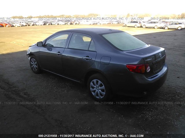 JTDBU4EE9A9111748 - 2010 TOYOTA COROLLA S/LE/XLE GRAY photo 3