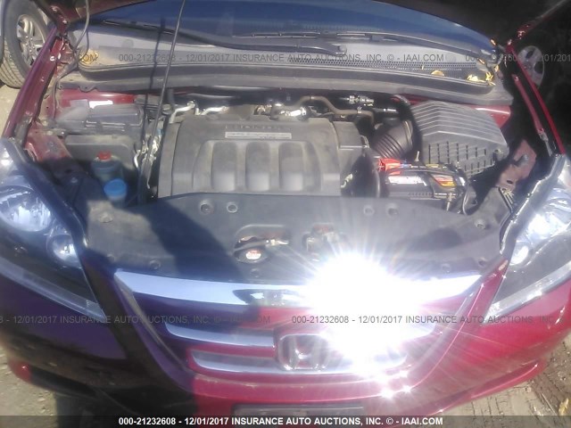 5FNRL38736B416667 - 2006 HONDA ODYSSEY EXL წითელი ფოტო 10