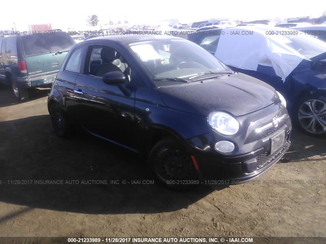 3C3CFFAR8CT195207 - 2012 FIAT 500 POP BLACK photo 1