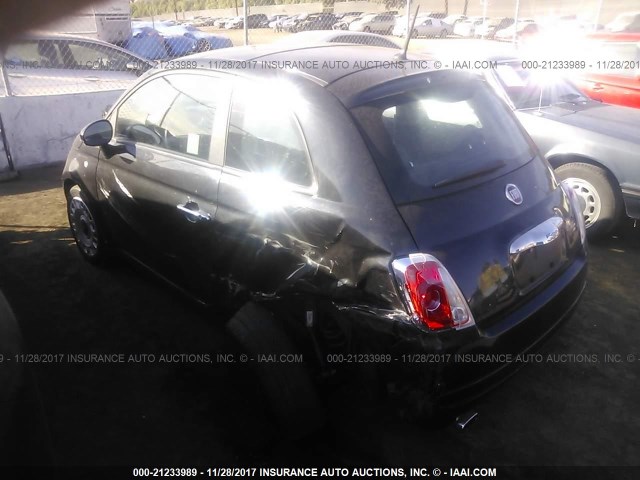 3C3CFFAR8CT195207 - 2012 FIAT 500 POP BLACK photo 3