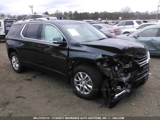 1GNEVGKW6JJ103699 - 2018 CHEVROLET TRAVERSE LT BLACK photo 1