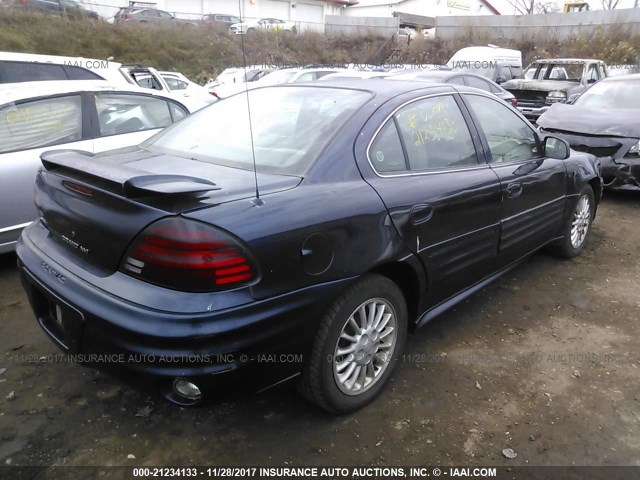 1G2NF52TX1M593213 - 2001 PONTIAC GRAND AM SE1 BLUE photo 4