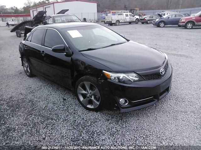 4T1BF1FK1CU198005 - 2012 TOYOTA CAMRY SE/LE/XLE BLACK photo 1