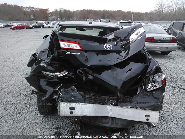 4T1BF1FK1CU198005 - 2012 TOYOTA CAMRY SE/LE/XLE BLACK photo 6