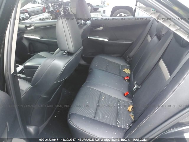 4T1BF1FK1CU198005 - 2012 TOYOTA CAMRY SE/LE/XLE BLACK photo 8