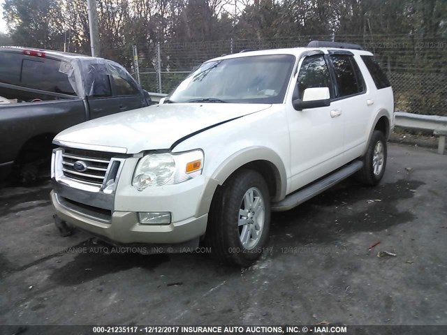 1FMEU6EE4AUA91782 - 2010 FORD EXPLORER EDDIE BAUER WHITE photo 2