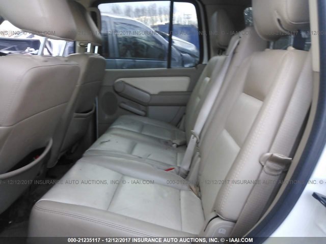 1FMEU6EE4AUA91782 - 2010 FORD EXPLORER EDDIE BAUER WHITE photo 8