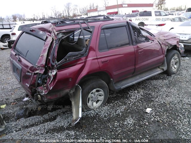 JT3GN86R210185503 - 2001 TOYOTA 4RUNNER SR5 MAROON photo 4