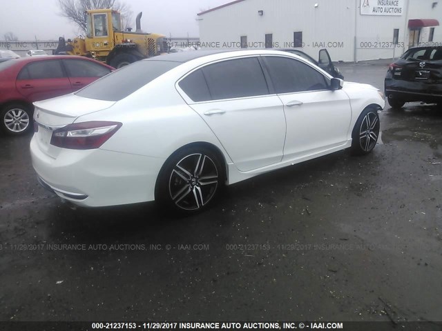 1HGCR2F54GA015639 - 2016 HONDA ACCORD SPORT Biały zdjęcie 4