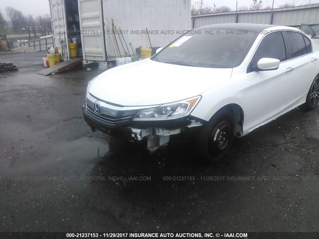 1HGCR2F54GA015639 - 2016 HONDA ACCORD SPORT WHITE photo 6