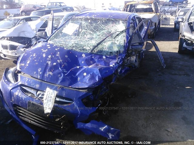 KMHCT4AE0CU111999 - 2012 HYUNDAI ACCENT GLS/GS BLUE photo 6