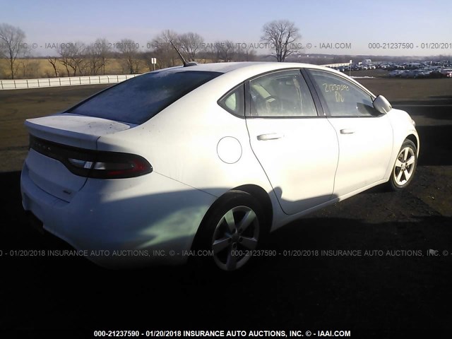 1C3CDFBB5FD275694 - 2015 DODGE DART SXT WHITE photo 4