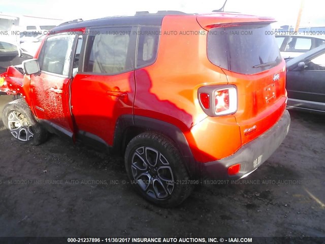 ZACCJBDT8GPD07043 - 2016 JEEP RENEGADE LIMITED RED photo 3