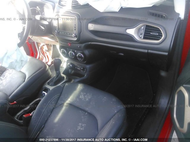 ZACCJBDT8GPD07043 - 2016 JEEP RENEGADE LIMITED RED photo 5