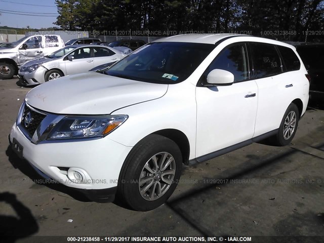5N1AR2MM6DC661017 - 2013 NISSAN PATHFINDER S/SV/SL/PLATINUM 白色 照片 2