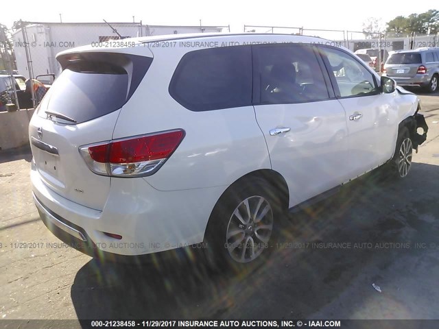 5N1AR2MM6DC661017 - 2013 NISSAN PATHFINDER S/SV/SL/PLATINUM 白色 照片 4