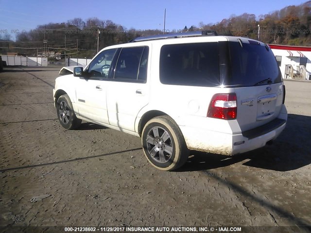 1FMFU20518LA10631 - 2008 FORD EXPEDITION LIMITED WHITE photo 3