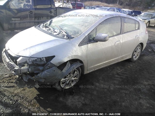 JHMZE2H77BS007197 - 2011 HONDA INSIGHT EX SILVER photo 2