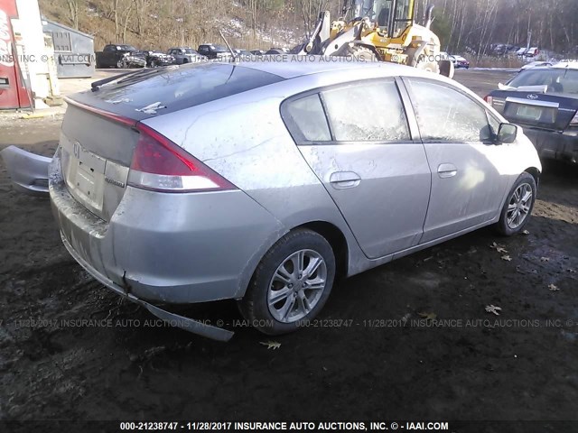 JHMZE2H77BS007197 - 2011 HONDA INSIGHT EX SILVER photo 4