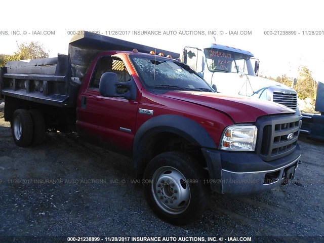 1FDAF56P47EB06075 - 2007 FORD F550 SUPER DUTY RED photo 1