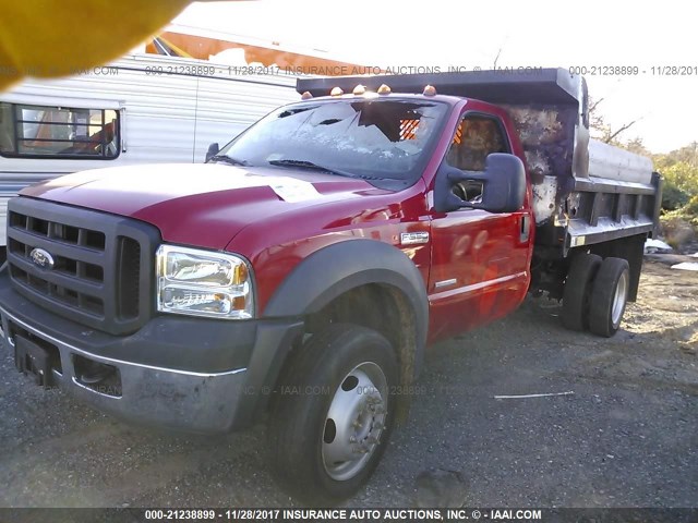 1FDAF56P47EB06075 - 2007 FORD F550 SUPER DUTY RED photo 2