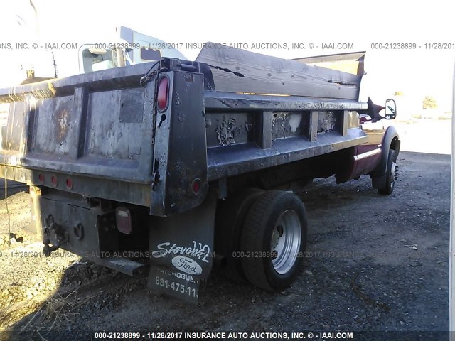 1FDAF56P47EB06075 - 2007 FORD F550 SUPER DUTY RED photo 4