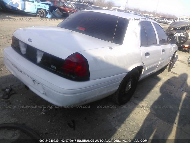 2FAHP71V29X143201 - 2009 FORD CROWN VICTORIA POLICE INTERCEPTOR WHITE photo 4