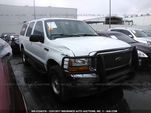 1FMNU41S21EB54064 - 2001 FORD EXCURSION XLT WHITE photo 1