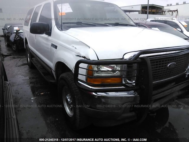 1FMNU41S21EB54064 - 2001 FORD EXCURSION XLT WHITE photo 6