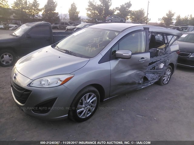 JM1CW2BL6E0172541 - 2014 MAZDA 5 SPORT GRAY photo 2