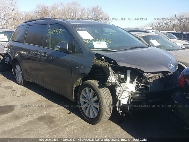 5TDDK3DC4FS097503 - 2015 TOYOTA SIENNA XLE/LIMITED GRAY photo 1